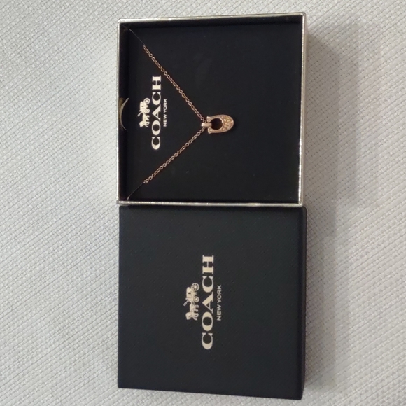 Coach Pave Signature C Necklace - Picture 1 of 4